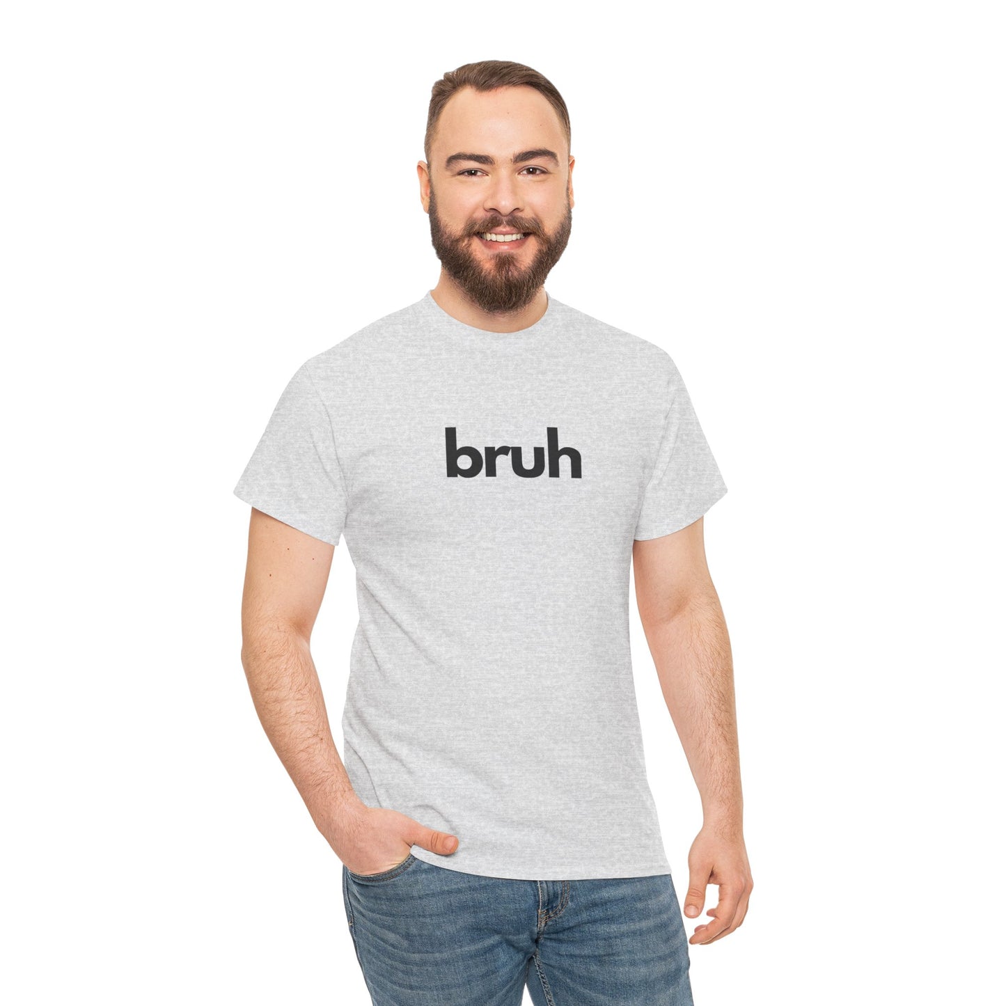 Yo Yo! BRUH.......Funny 'bruh' Unisex Heavy Cotton Tee - Casual Graphic Shirt for Everyday Wear Simple  9 Great Colors Mothers Fathers Day