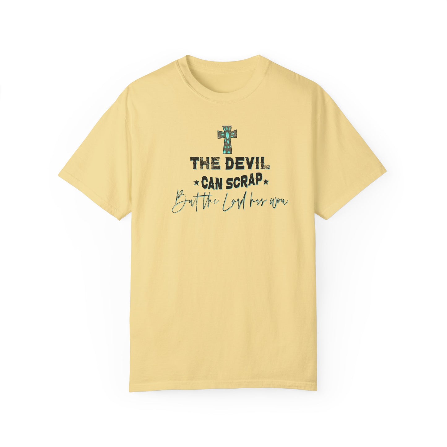 Turquoise Cross Unisex T-shirt - The Lord has Won