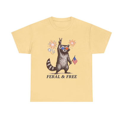 USA Feral and Free Tee~ 4th of July Tshirt, Fourth of July Tee, Independence Day Top, Independence Day Tshirt, Red White and Blue, Patriotic, Flag, America, Merica'