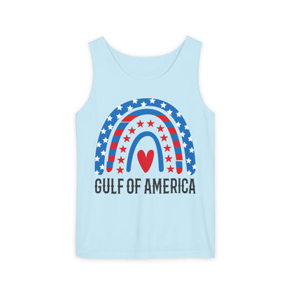 Gulf of America Tank Top, Gulf of America Tee, Sleeveless Gulf of America, Unisex, Rainbow Colorful Beach Tank, Emerald Coast