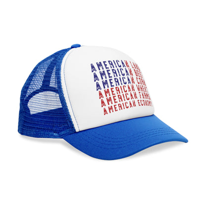 American Made, This Hat Says It All!!! American Pride, Patriotic Mesh Cap – Red White and Blue Trucker Hat, Wheat, Farm, Beef, Corn