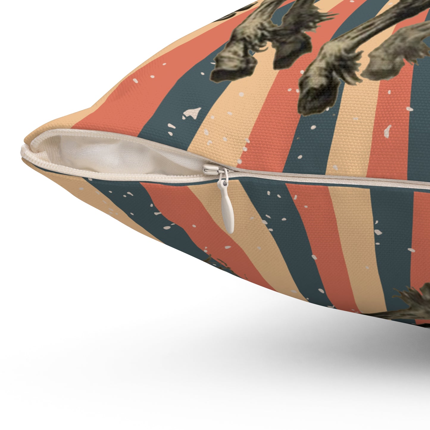 Bronc Buster Cowboy Decorative Spun Polyester Square Pillow