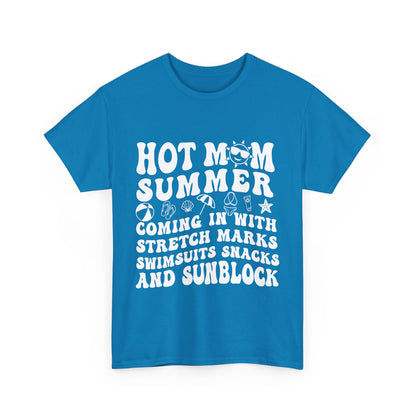 Hot Momma Casual Tee, Fun Graphic Shirt, Perfect Gift for Friends, Family Gatherings, Everyday Wear, Summer Vibes