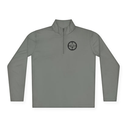 Mountain Biking Unisex Quarter-Zip Pullover - MTB Adventure Gear with Unique Graphic Design, Trails, Streets, Cycling, Biking