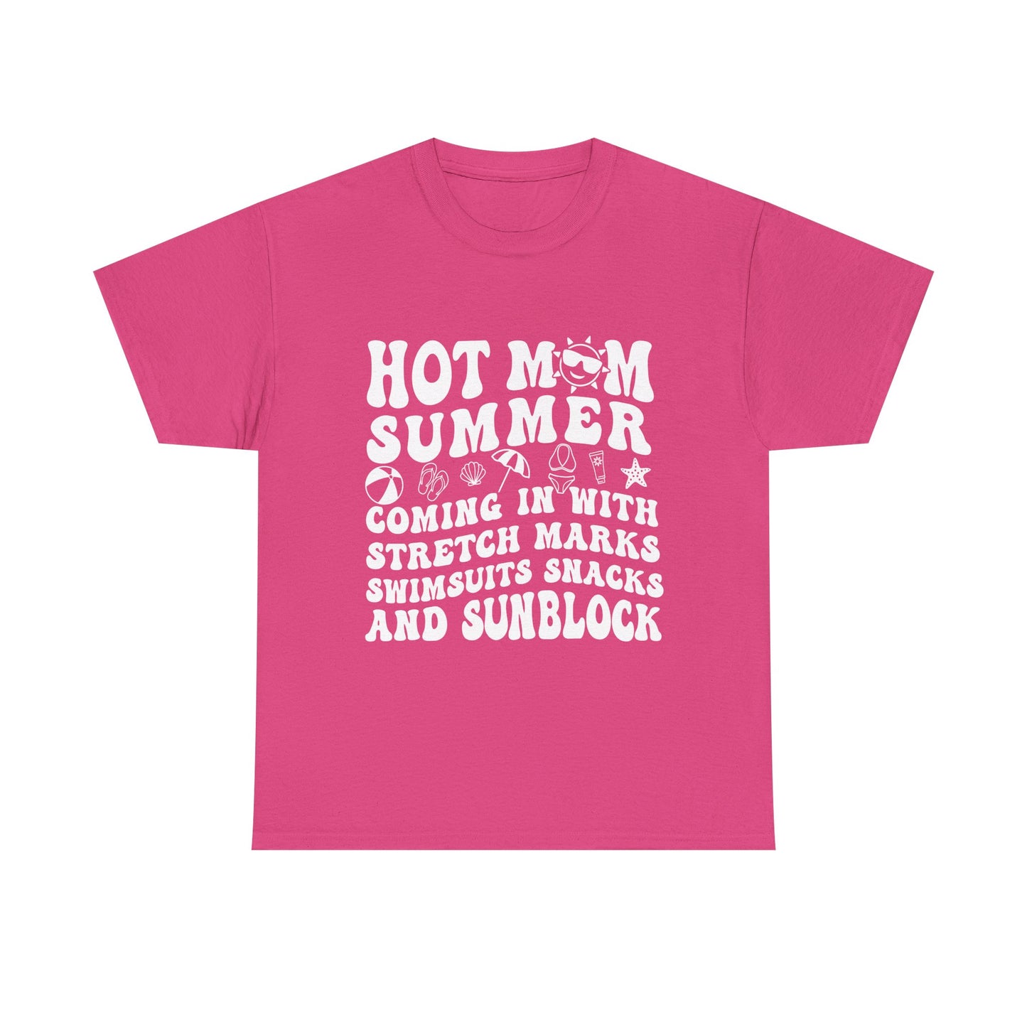 Hot Momma Casual Tee, Fun Graphic Shirt, Perfect Gift for Friends, Family Gatherings, Everyday Wear, Summer Vibes