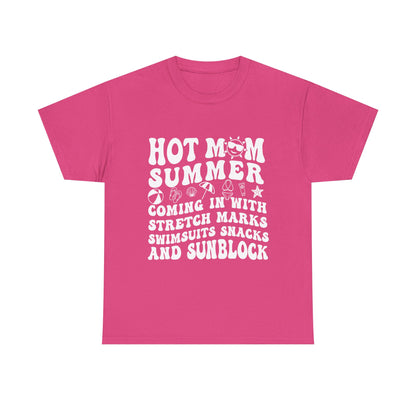 Hot Momma Casual Tee, Fun Graphic Shirt, Perfect Gift for Friends, Family Gatherings, Everyday Wear, Summer Vibes