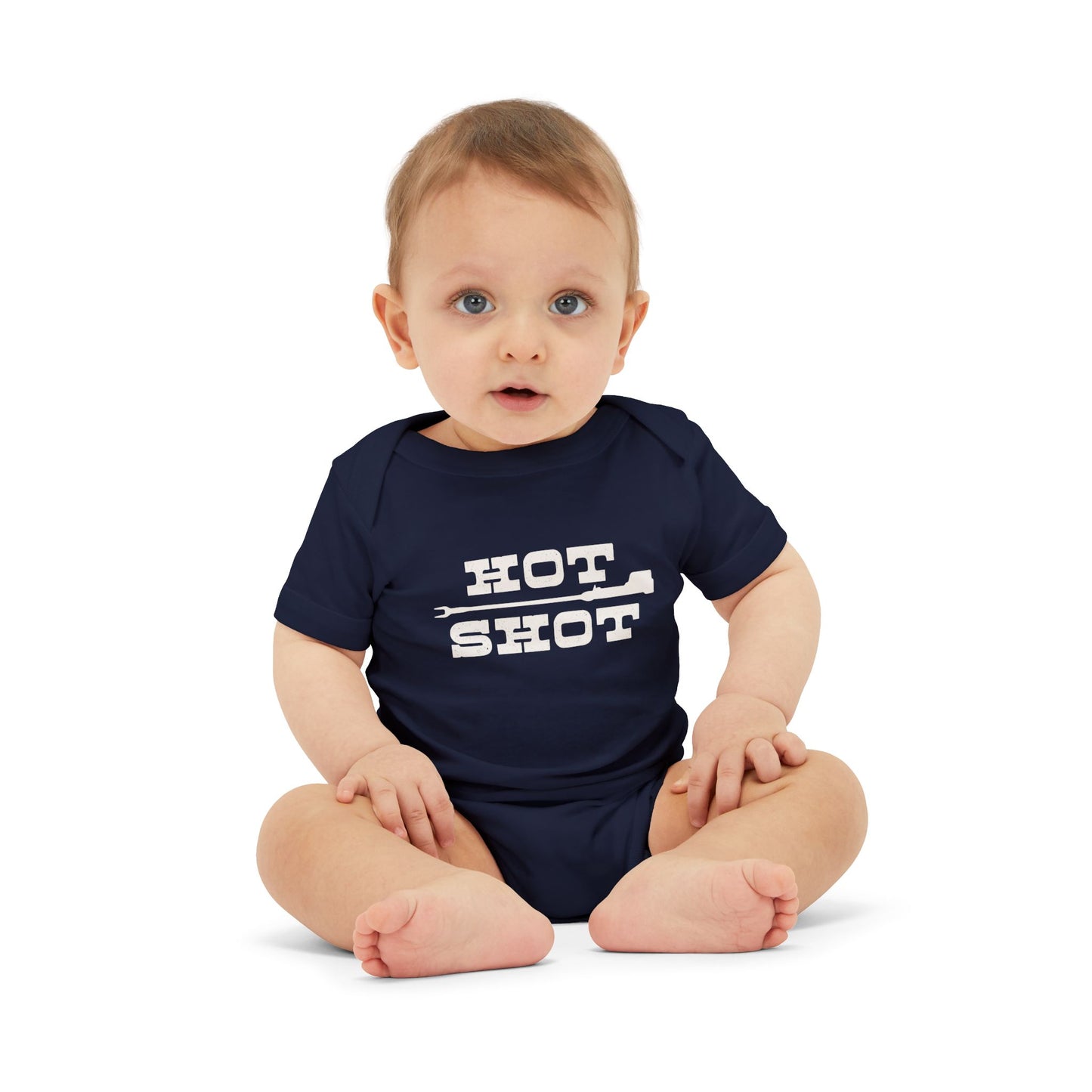 Cute 'Hot Shot' Infant Jersey One Piece for Baby Boys or Girls, Onesie Farmer Cattle Rancher Western Unisex Multiple Colors to Choose From