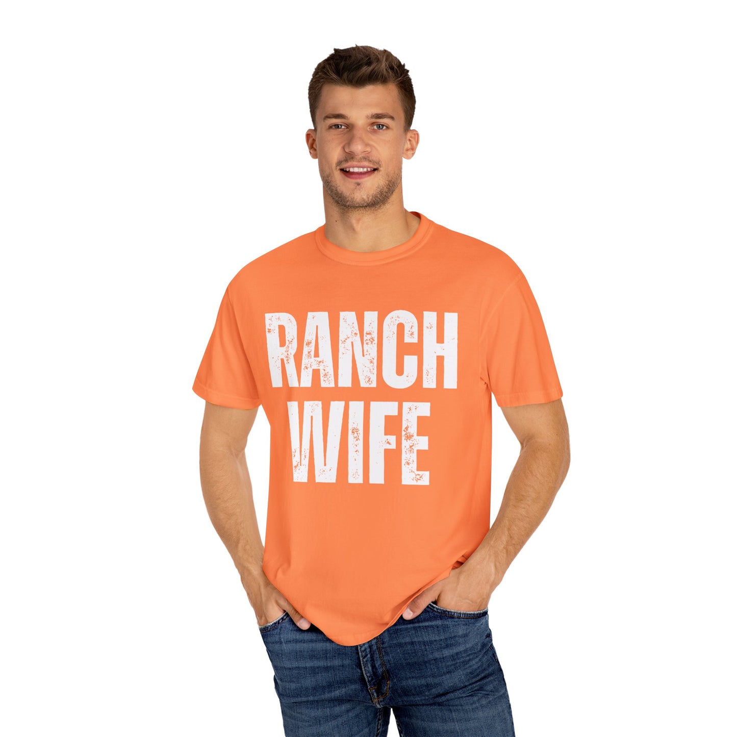 Distressed Retro Chic Ranch Wife T-Shirt, Western Tee for Farm Girls,  Ranch Life Style Shirt, Perfect for Rodeos Casual