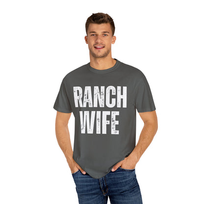 Distressed Retro Chic Ranch Wife T-Shirt, Western Tee for Farm Girls,  Ranch Life Style Shirt, Perfect for Rodeos Casual