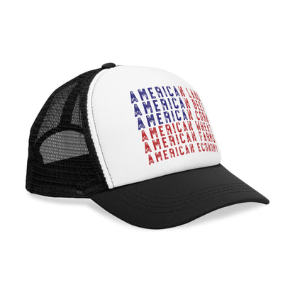 American Made, This Hat Says It All!!! American Pride, Patriotic Mesh Cap – Red White and Blue Trucker Hat, Wheat, Farm, Beef, Corn