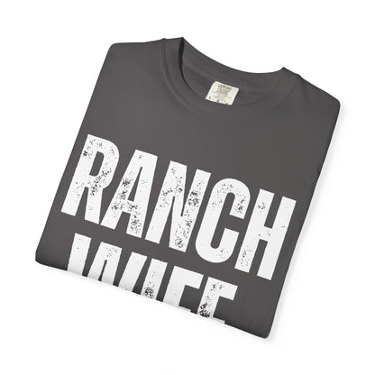 Distressed Retro Chic Ranch Wife T-Shirt, Western Tee for Farm Girls,  Ranch Life Style Shirt, Perfect for Rodeos Casual