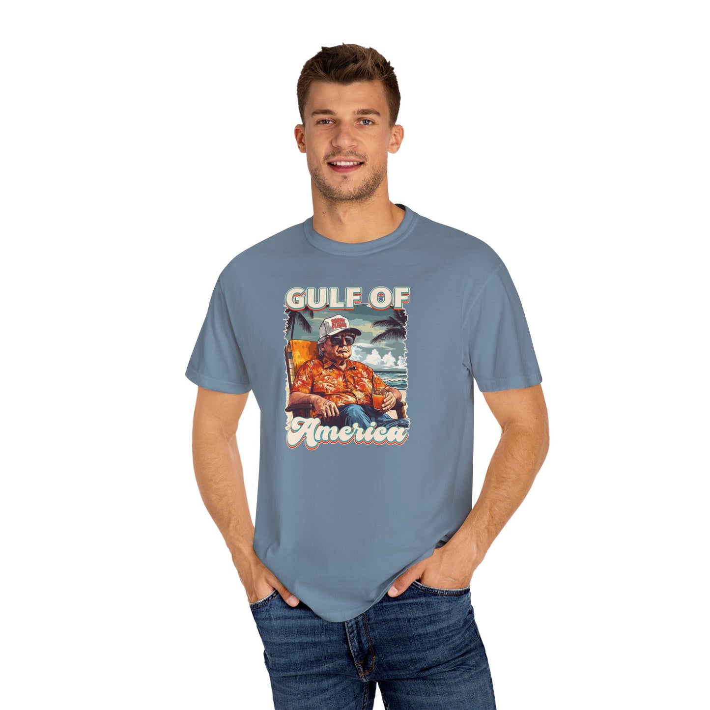 Donald Trump Vintage Gulf of America T-Shirt - Relaxed Fit Unisex Tee Gulf Of America Patriotic Tee, Gulf of America Shirt Est 2025