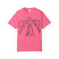 American Indian Thunderbird Grunge Unisex Garment-Dyed T-Shirt with Artistic Design, Casual Wear, Boho Style,  Graphic Tee, Eco-Friendly Fashion, Unique Gift For Her